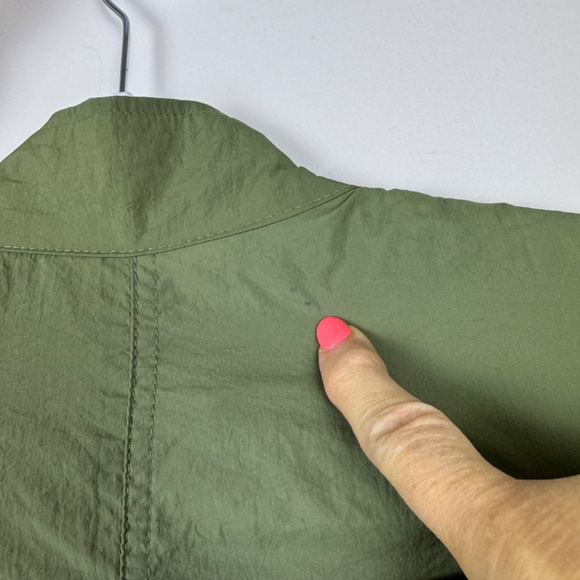 ROCKS & INDIGO Green Lightweight Trench Coat Embroidered Boho / Size Medium - Picture 12 of 16